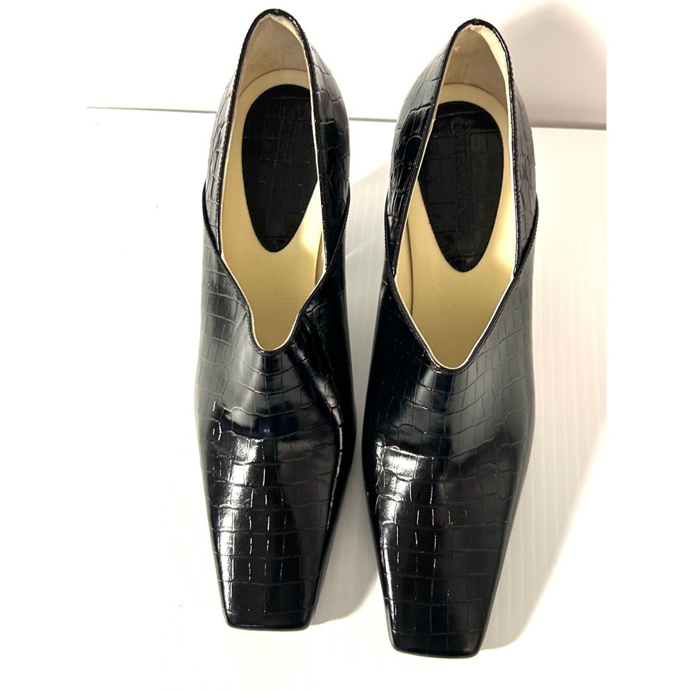 Bottega Veneta Black Lewis Leather Heels Pumps 39.5 $1,550 Gorgeous! NEW - Picture 2 of 16